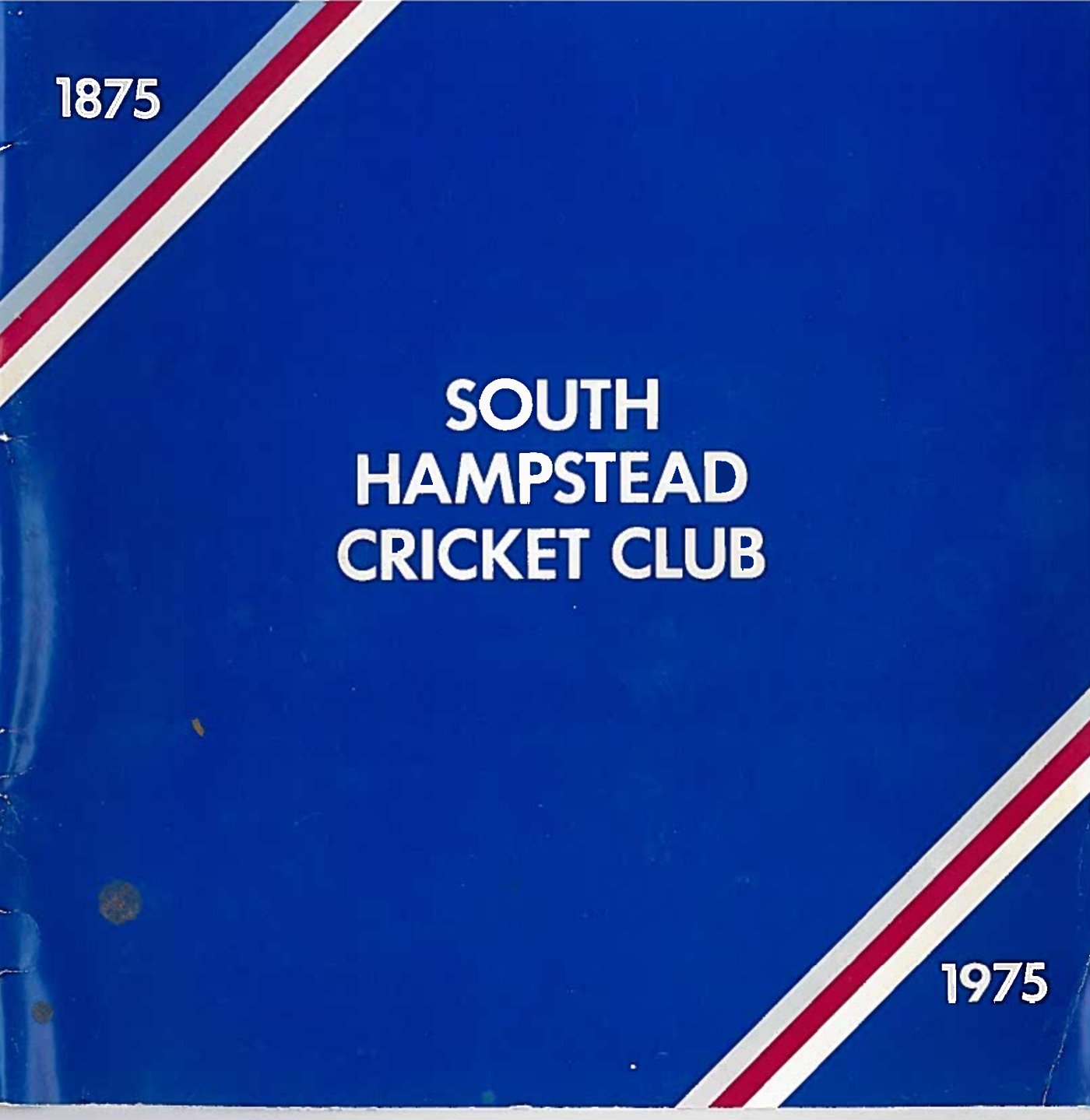 Cover of the club's centenary history, 1875 to 1975